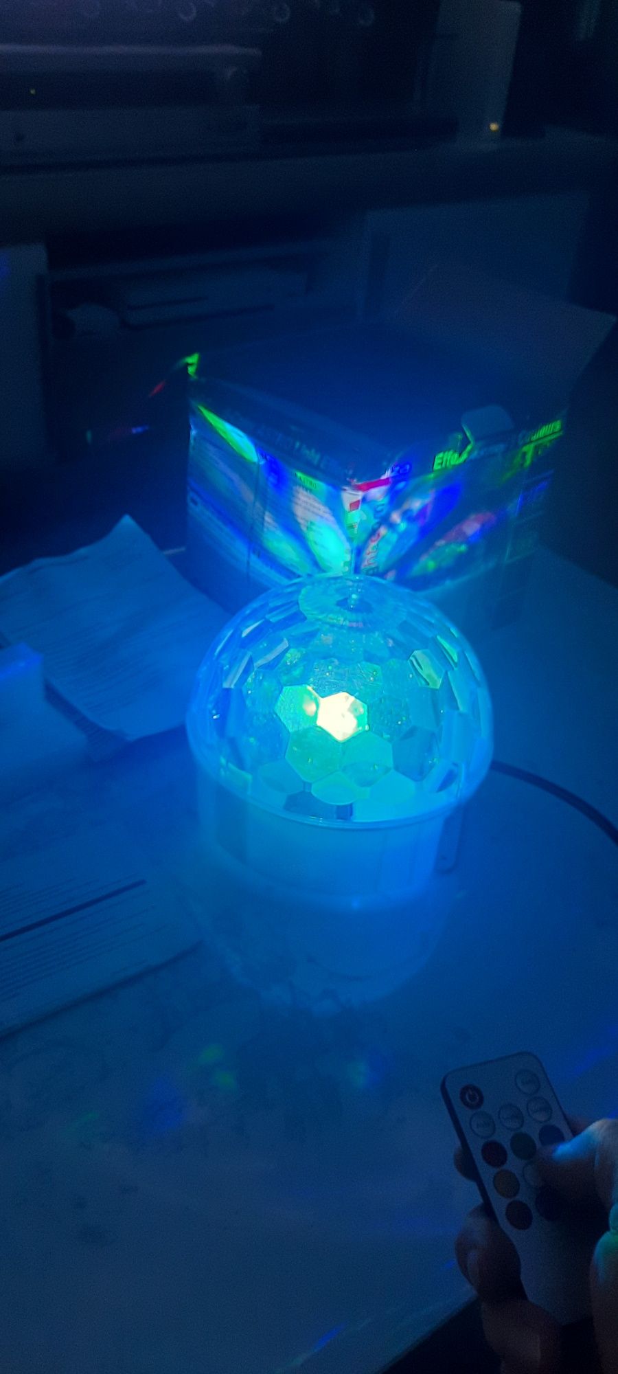 Kula lustrzana Ibiza Light ASTRO 9C-RC RGB Efekt Strobo
