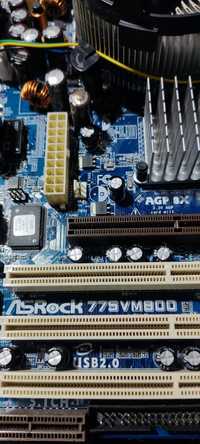 Board Asus 775VM800 + CELERON 2.66Ghz + 2 X 1 GB ram