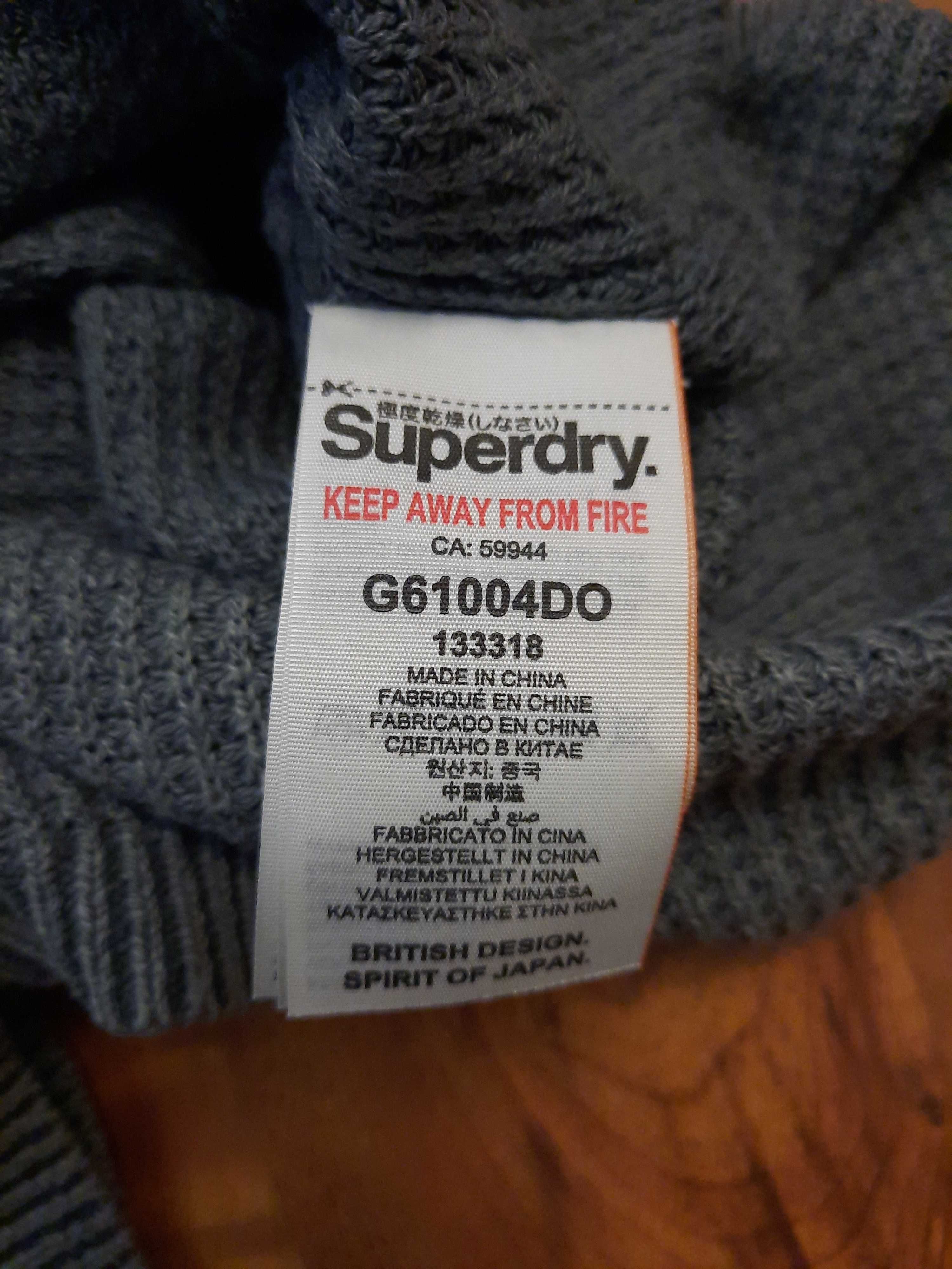 Bluzka sweter bawełniany top bez ramion Superdry The Festival M 38