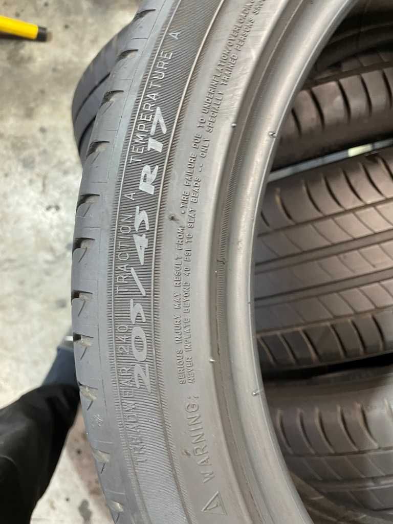 205 45 R17 Michelin Primacy 3 88W 6mm  x4