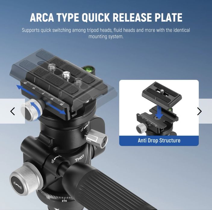 Штативна головка NEEWER TH03 з мікрорегулюванням для відео / фото