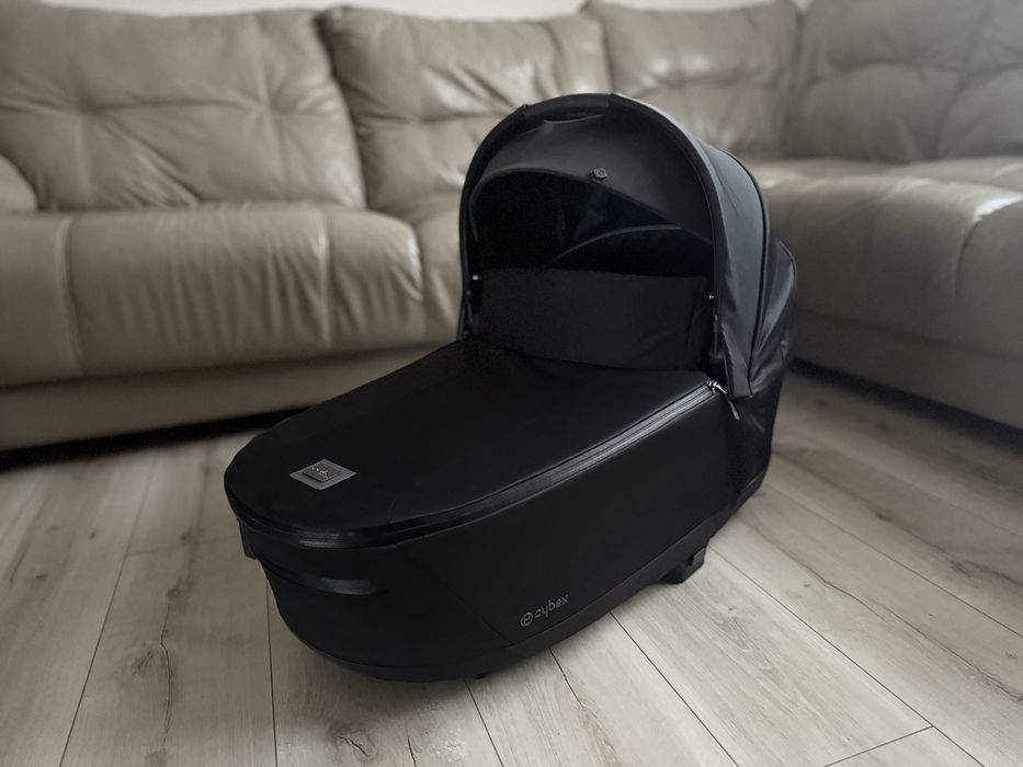 Gondola Cybex Priam 4.0 Onyx Black Adaptery Folia Moskitiera Jak Nowa!