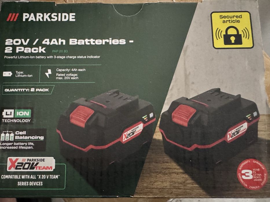 Akumulator 4ah PAP 20 b3 - parkside x2