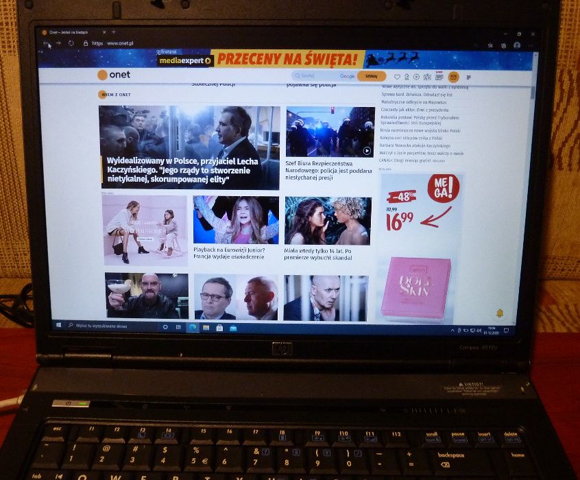Laptop HP  15,4" Windows 10 Profesional, Dysk SSD WI-FI, BT, HDMI