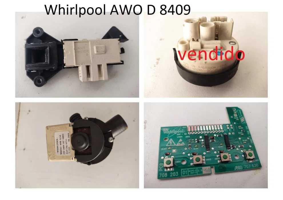 Peças maquina lavar Bauknecht WA 2140 e Whirlpool AWO D 8409