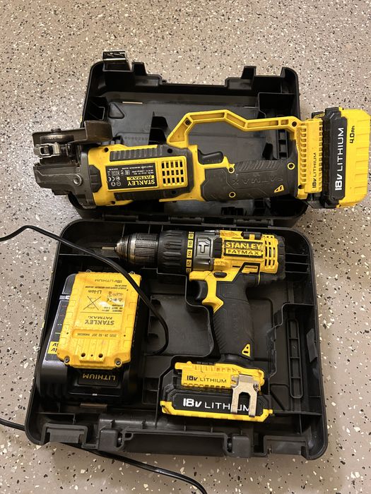 wiertarko wkrętarka i szlifierka kątowa Stanley