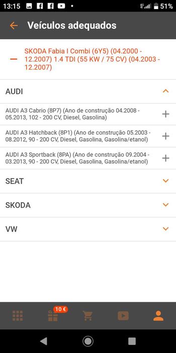 Amortecedores DSB063G Grupo VAG