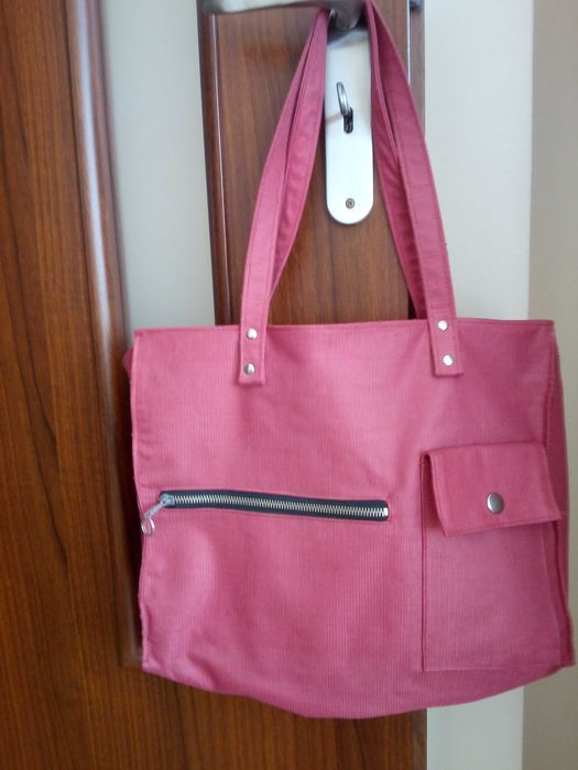 Torba bordowa ,,zakupowa,, na ramię i do ręki