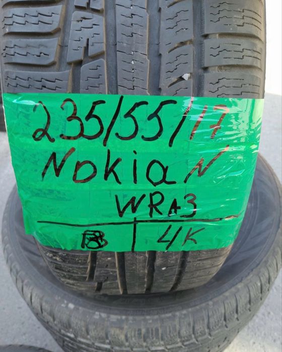 235 55 17 nokian wra3 зима 4 штуки протектор 90%