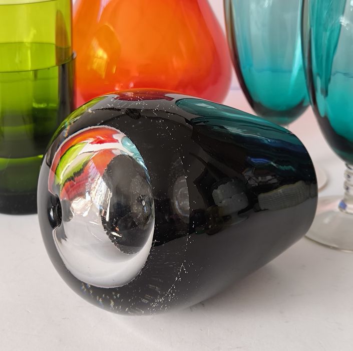 Lampa naftowa przycisk do papieru piękne stare ciężkie szkło