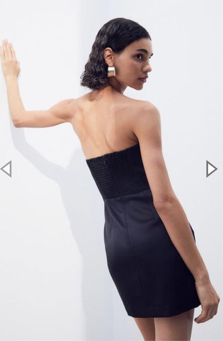 Сукня бандо h&m, атласна, корсетна