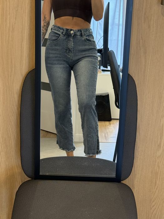 Spodnie jeans bawełniane S proste
