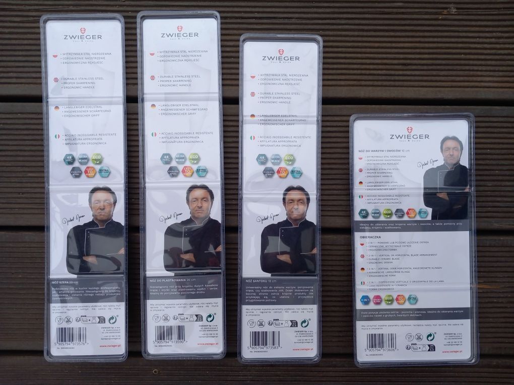 Zestaw 4 x Noże Zwieger Multima + Obieraczka