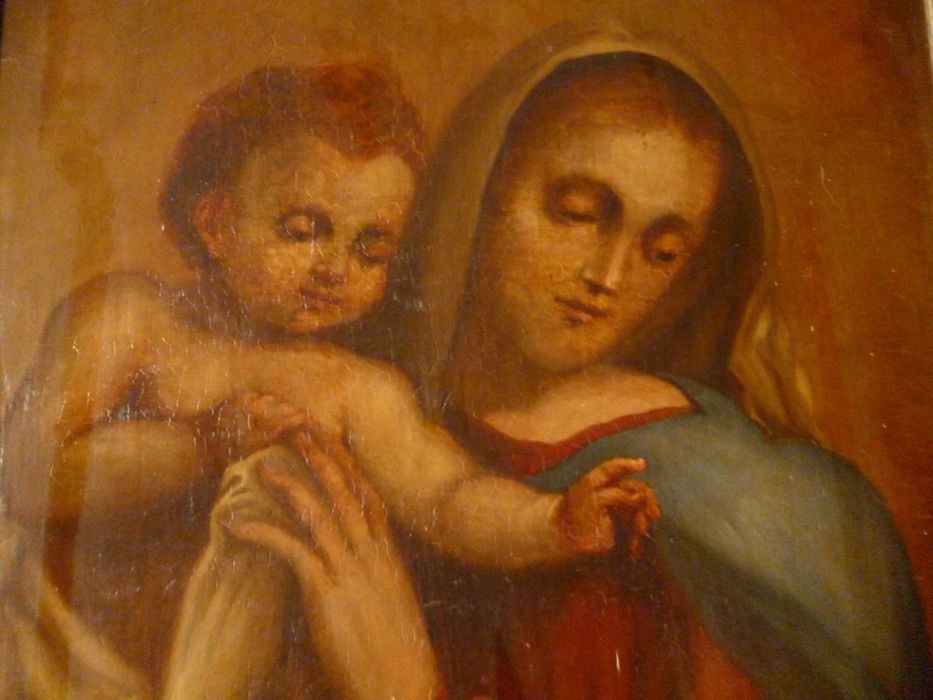 Stary obraz Matka Boza z Jezusem