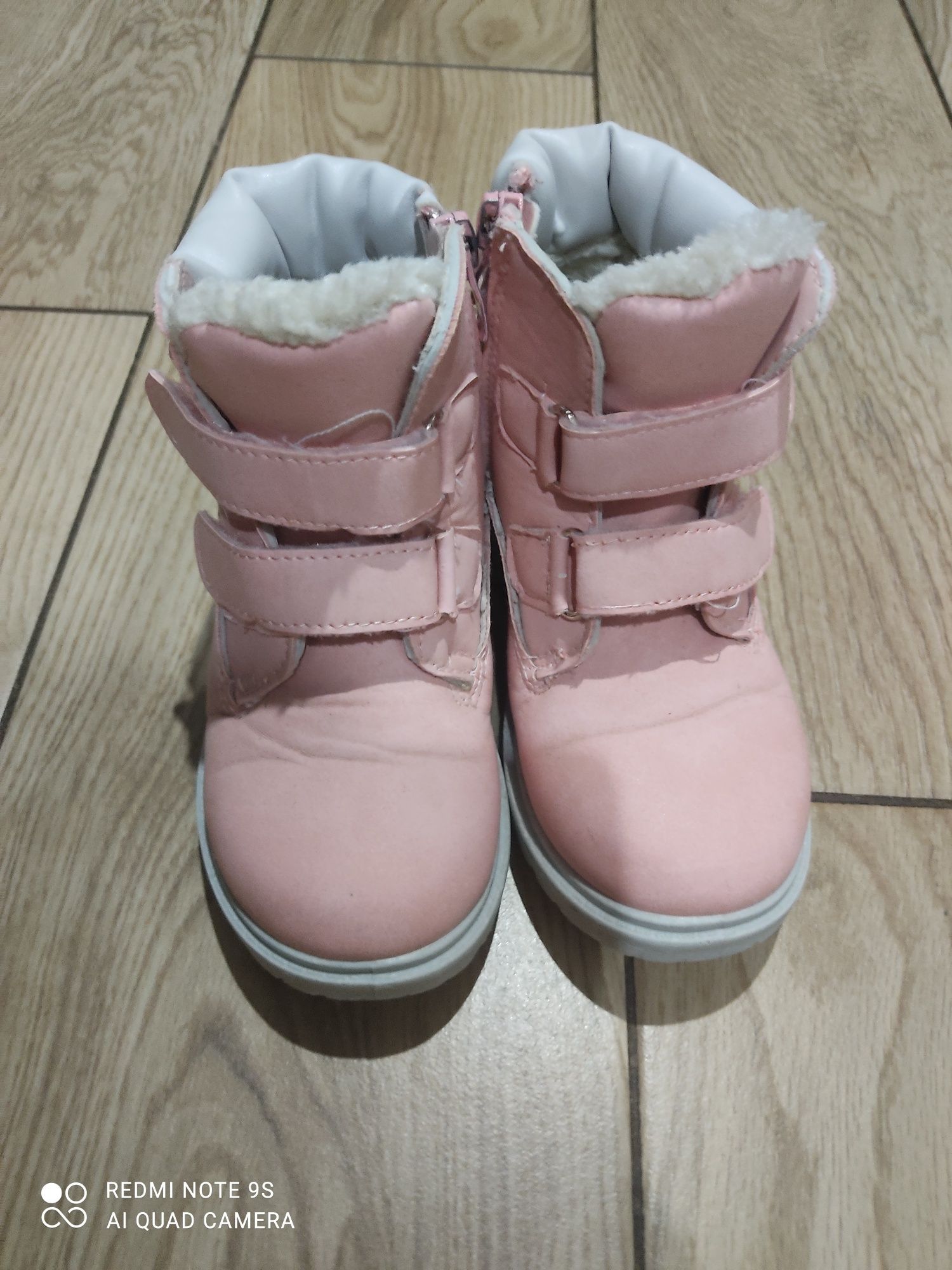 Zimowe różowe trapery śniegowce dla dziewczynki r.28(17cm)