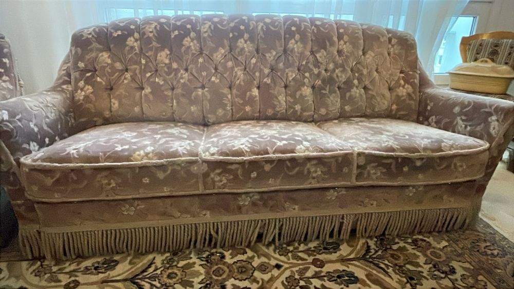 Kanapa rozkładana plus fotel vintage