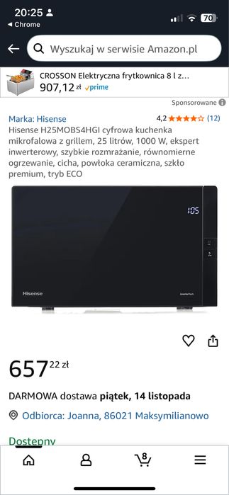 Kuchenka mikrofalowa wolnostojąca