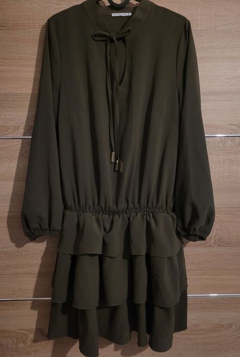 Sukienka khaki, rozmiar L 40