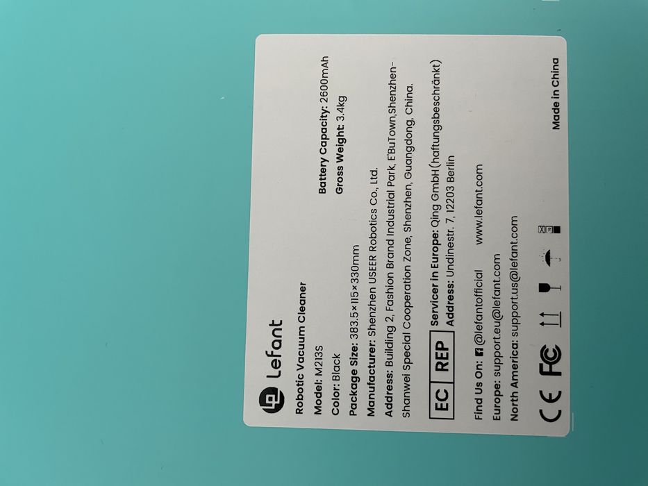 Aspirador Lefant Robot vacuum cleaner