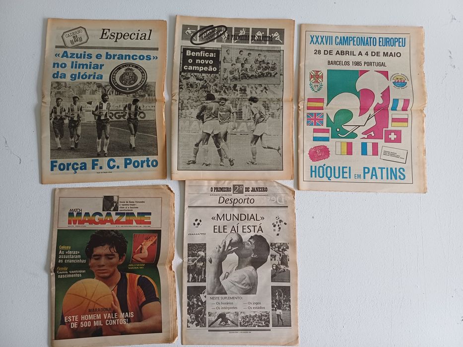 Lote 5 jornais Especial Desporto