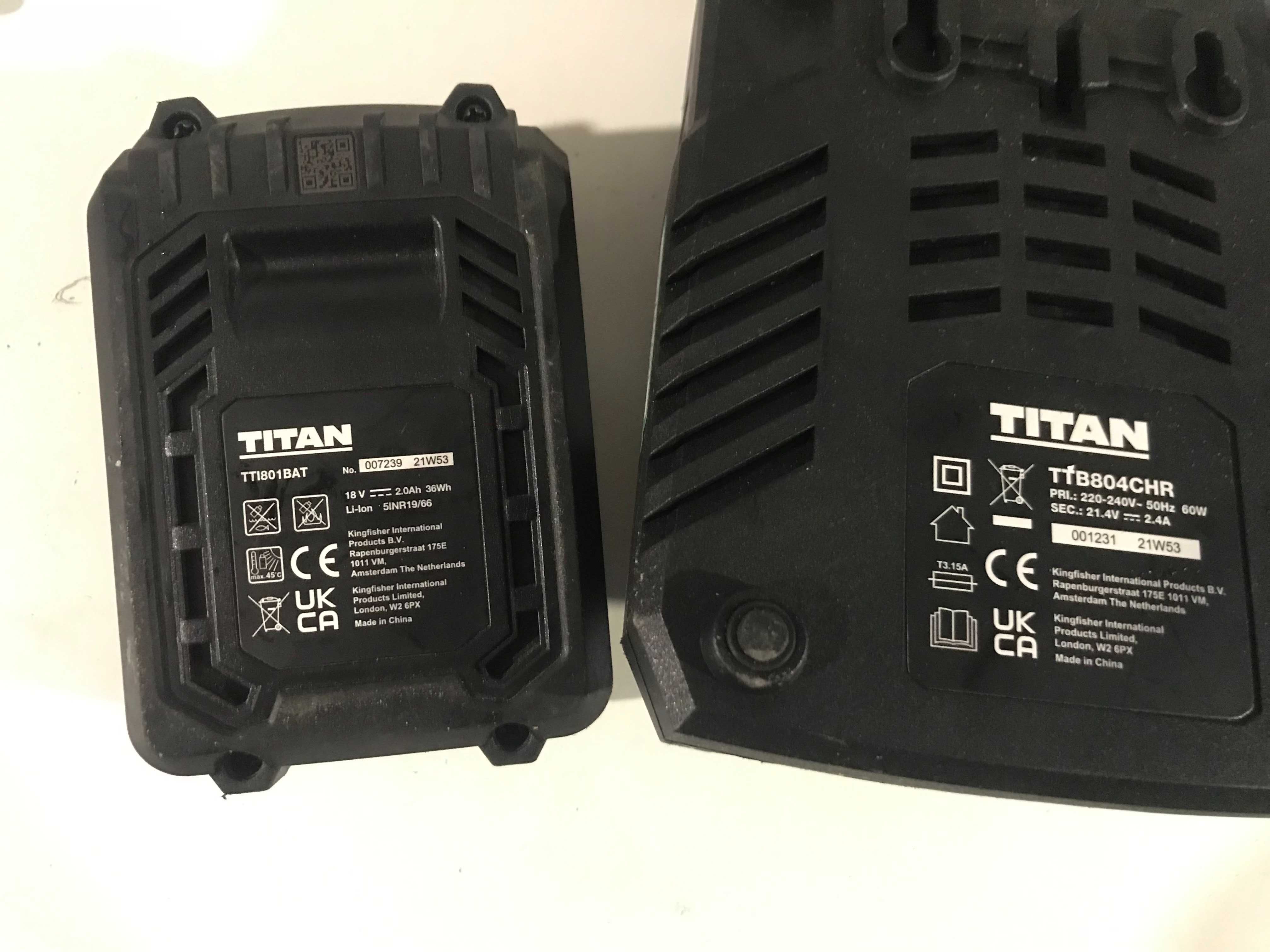 Кущоріз акумуляторний Titan TTI827HDC 45 СМ 18 В 1 X 2,0 з Англії