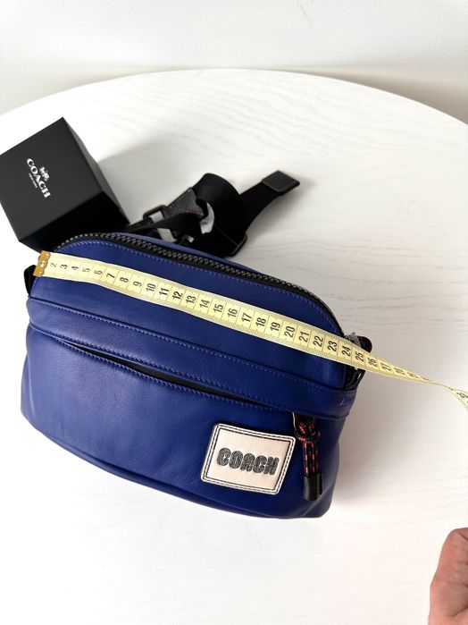 COACH Pacer Sport Pack Чоловіча шкіряна сумка бананка мужская сумочка