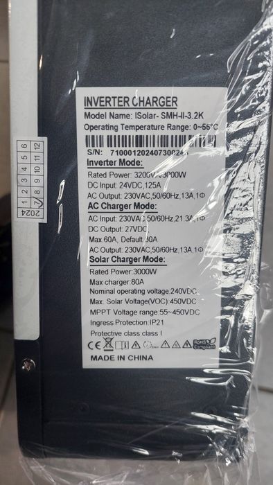 Гібрідний інвертор 3.2кВт 24В + є батарея 100Аh 24V