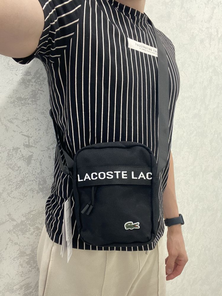 Lacoste сумка через плече чоловіча та жіноча барсетка лакост