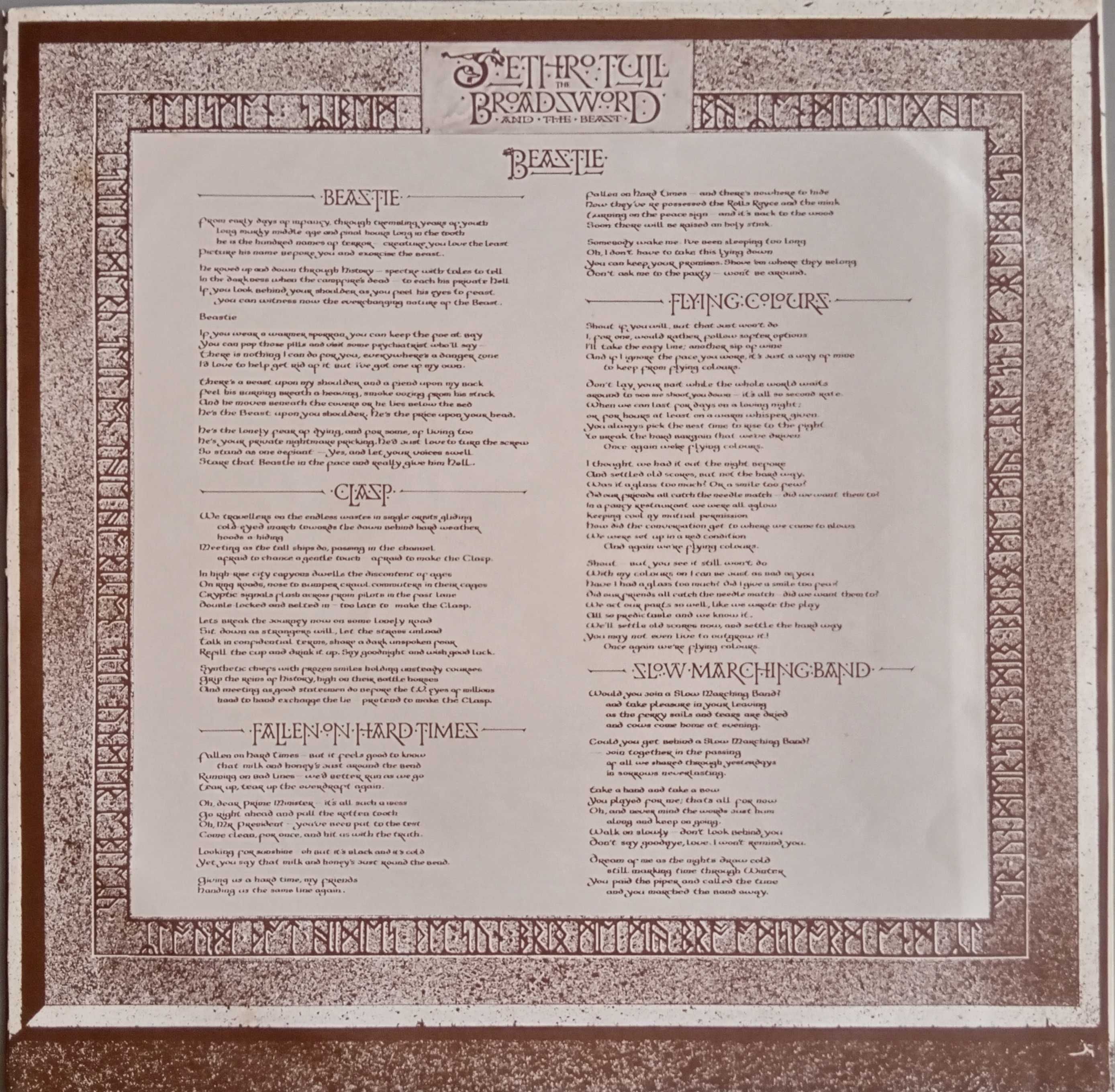 Jethro Tull - - - - - Broadsword and the Beast - - - - - LP