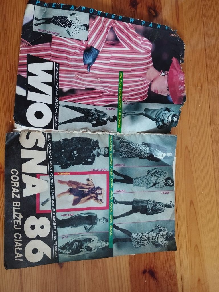 Czasopismo świat mody razem z wykrojami 1986 rok