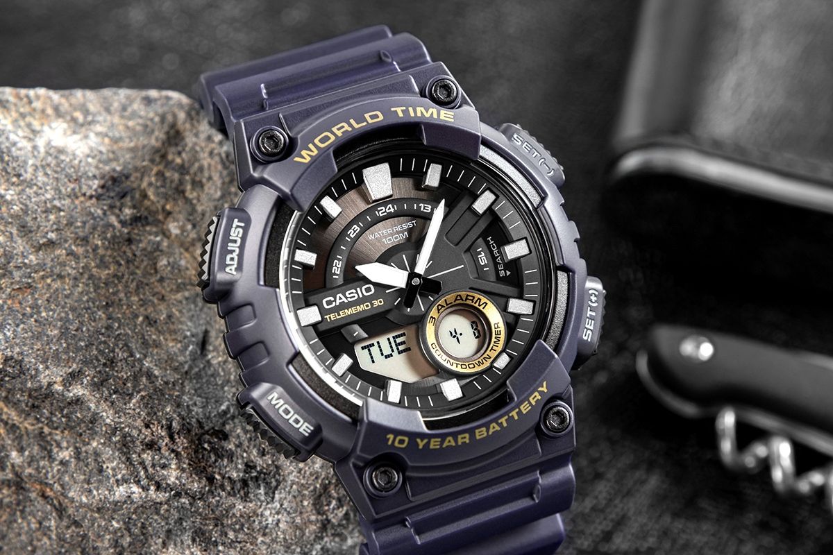 zegarek męski casio gerton aeq-110w-2avdf + box