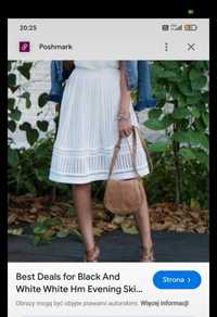 H&M spódnica 36 biała, krój litera A. Ażurowa, piękna, elegancka