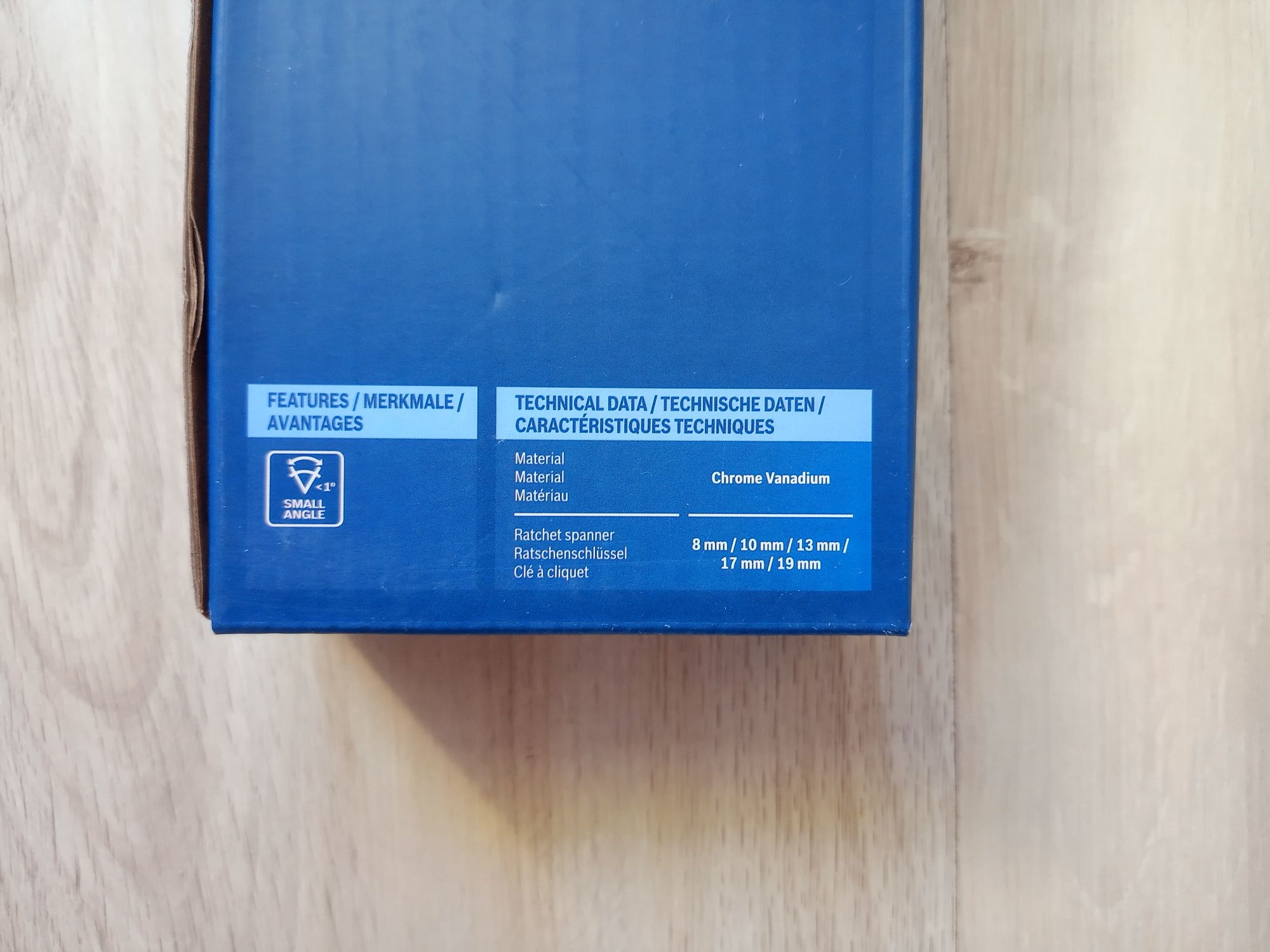 Zestaw 5 kluczy płasko-oczkowych z grzechotką 8-19 mm Bosch
