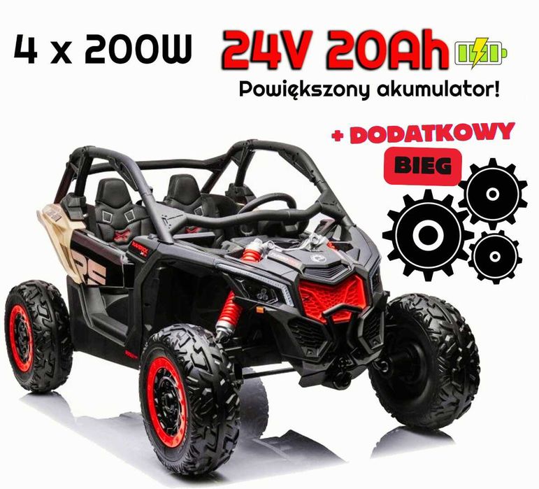 Autko BUGGY CAN-AM MAVERICK + WOLNY BIEG dkca001 dla dzieci jeep
