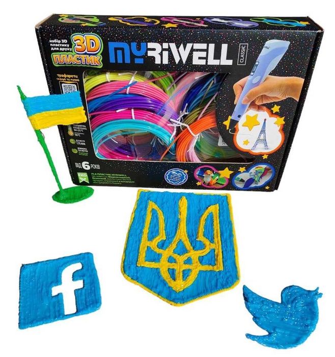 Набір пластику PLA для 3D pen Myriwell набор пластик ПЛА 3д ручки 100м
