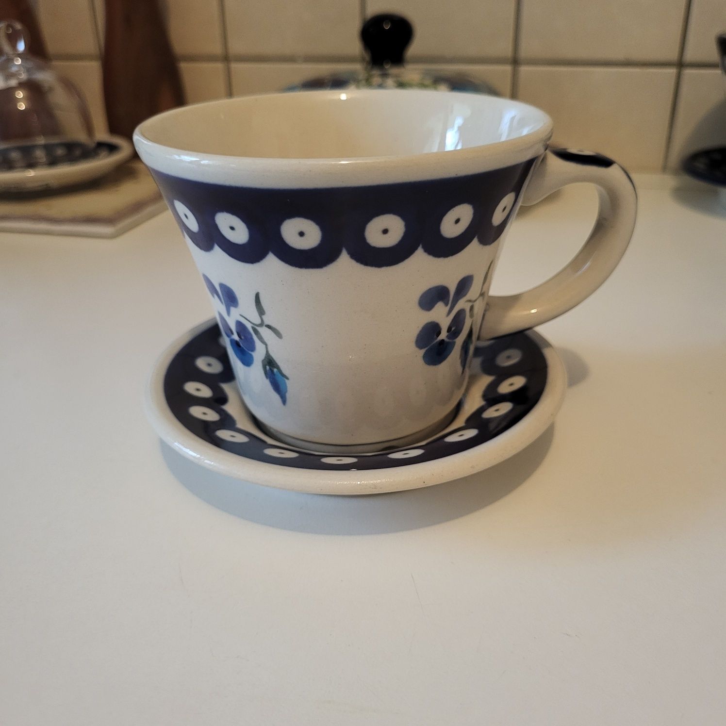 Filiżanki , ceramika Bolesławiec