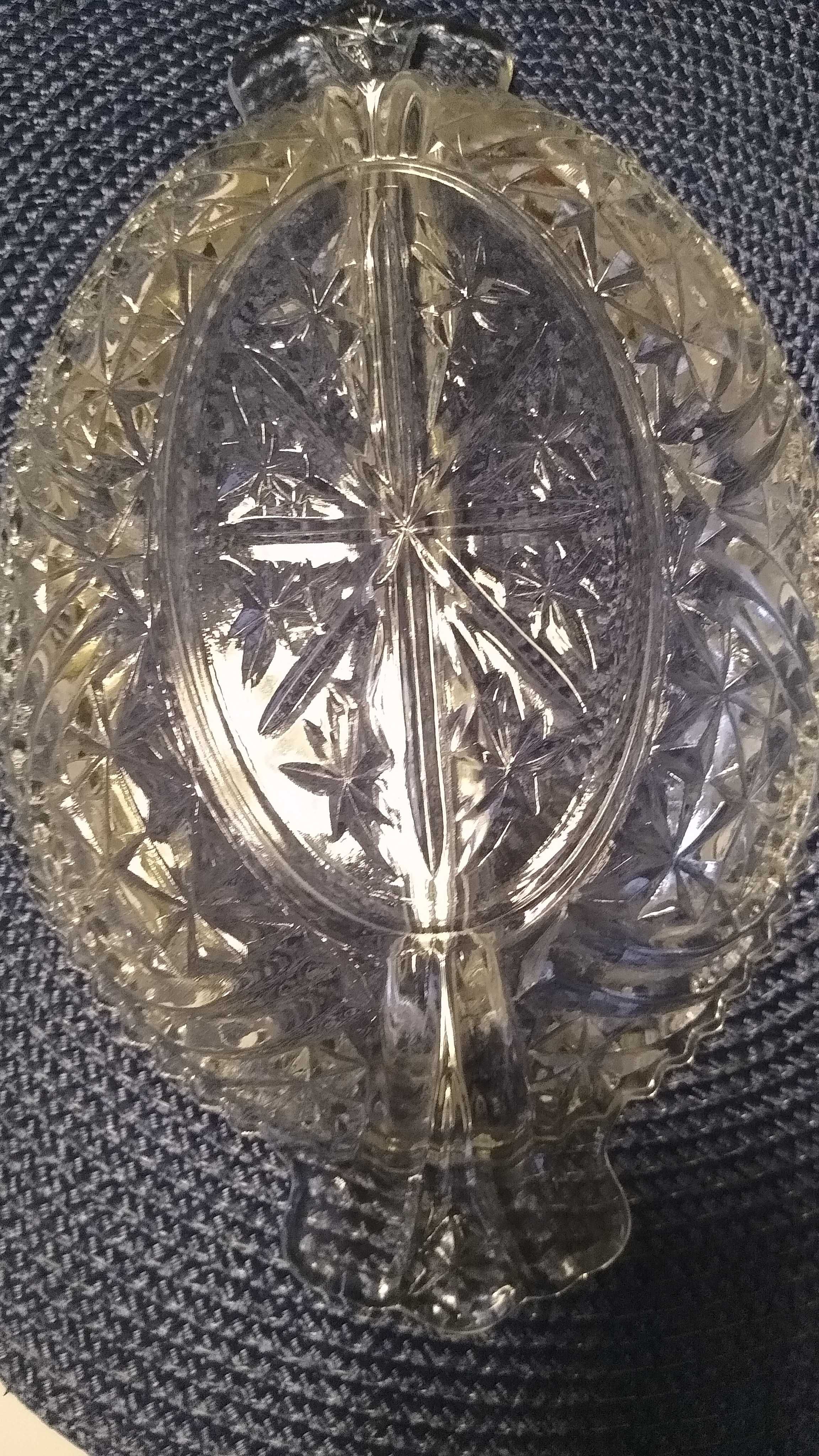 Stare kryształowe  naczynie na przekąski