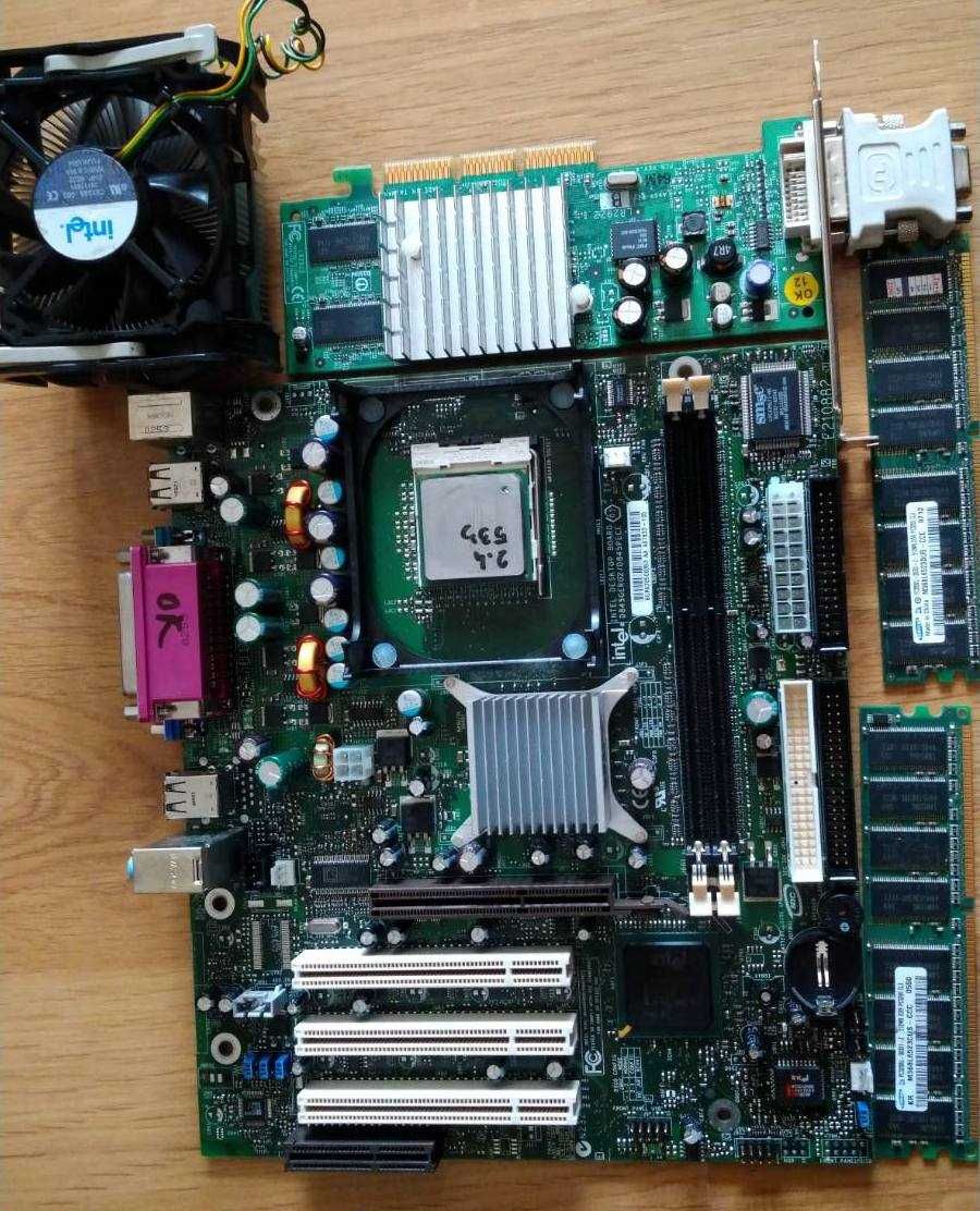 Комплект для ретро ПК (CPU + DDR+ Mainboard+AGP)