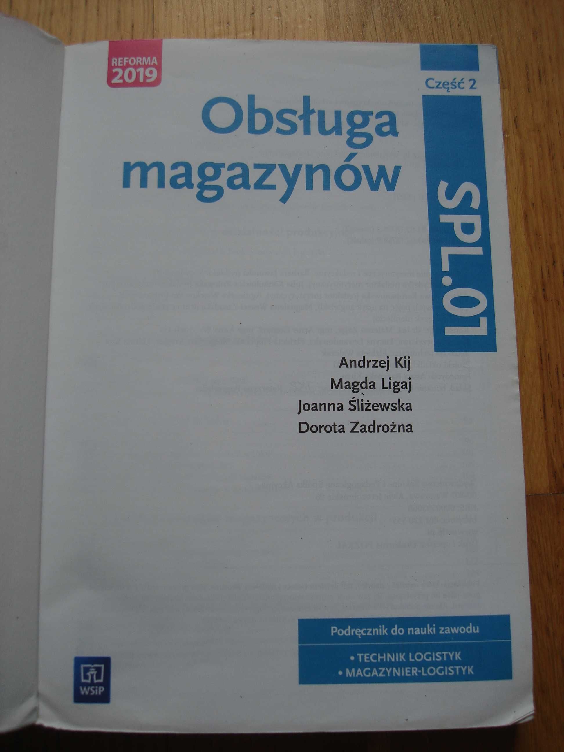 Obsługa magazynów SPL.01 część 2, podręcznik , WSiP