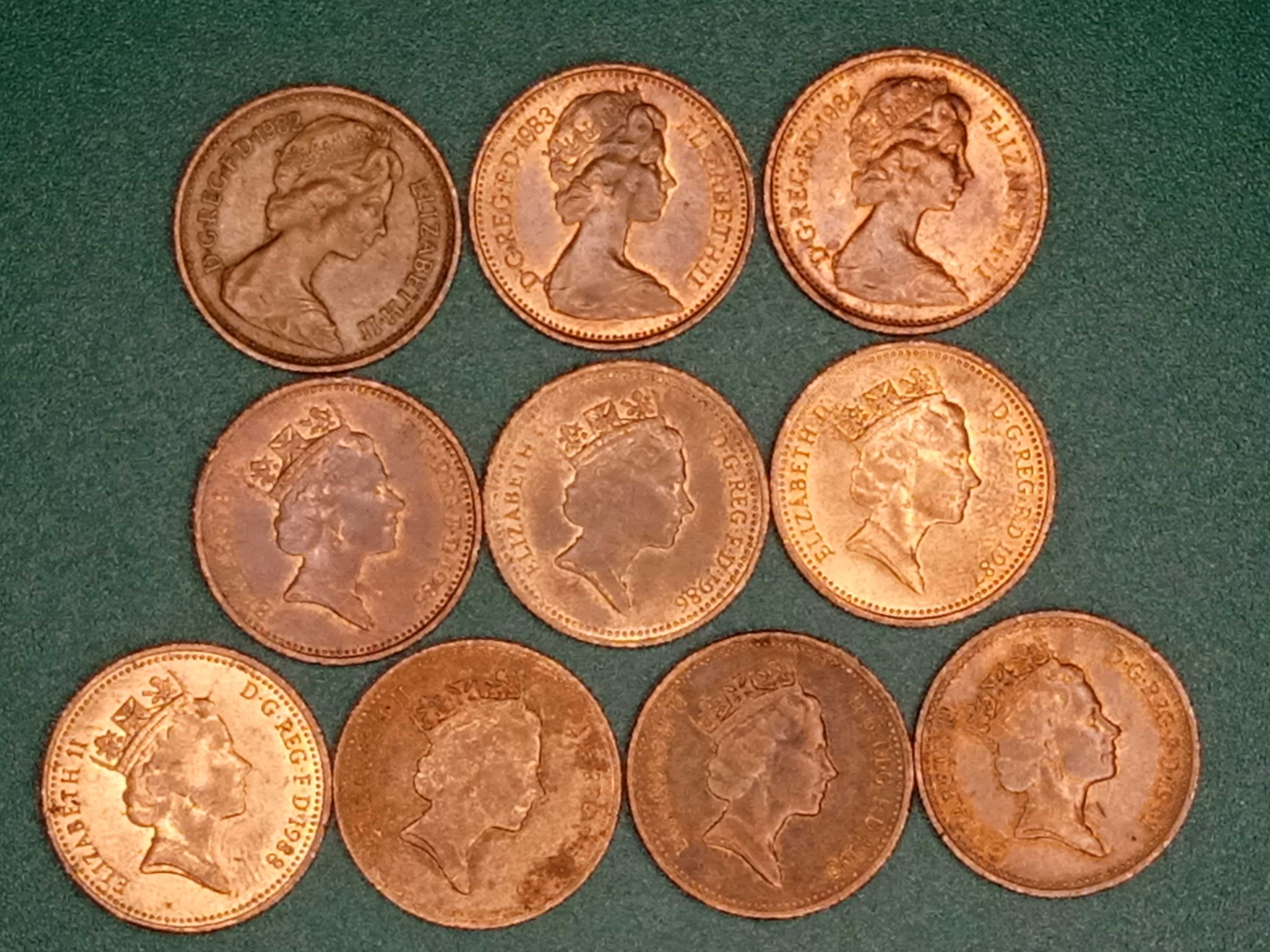 1 / ONE PENNY GREAT BRITAIN 1982-1991,1998  1 пенни, Великобритания