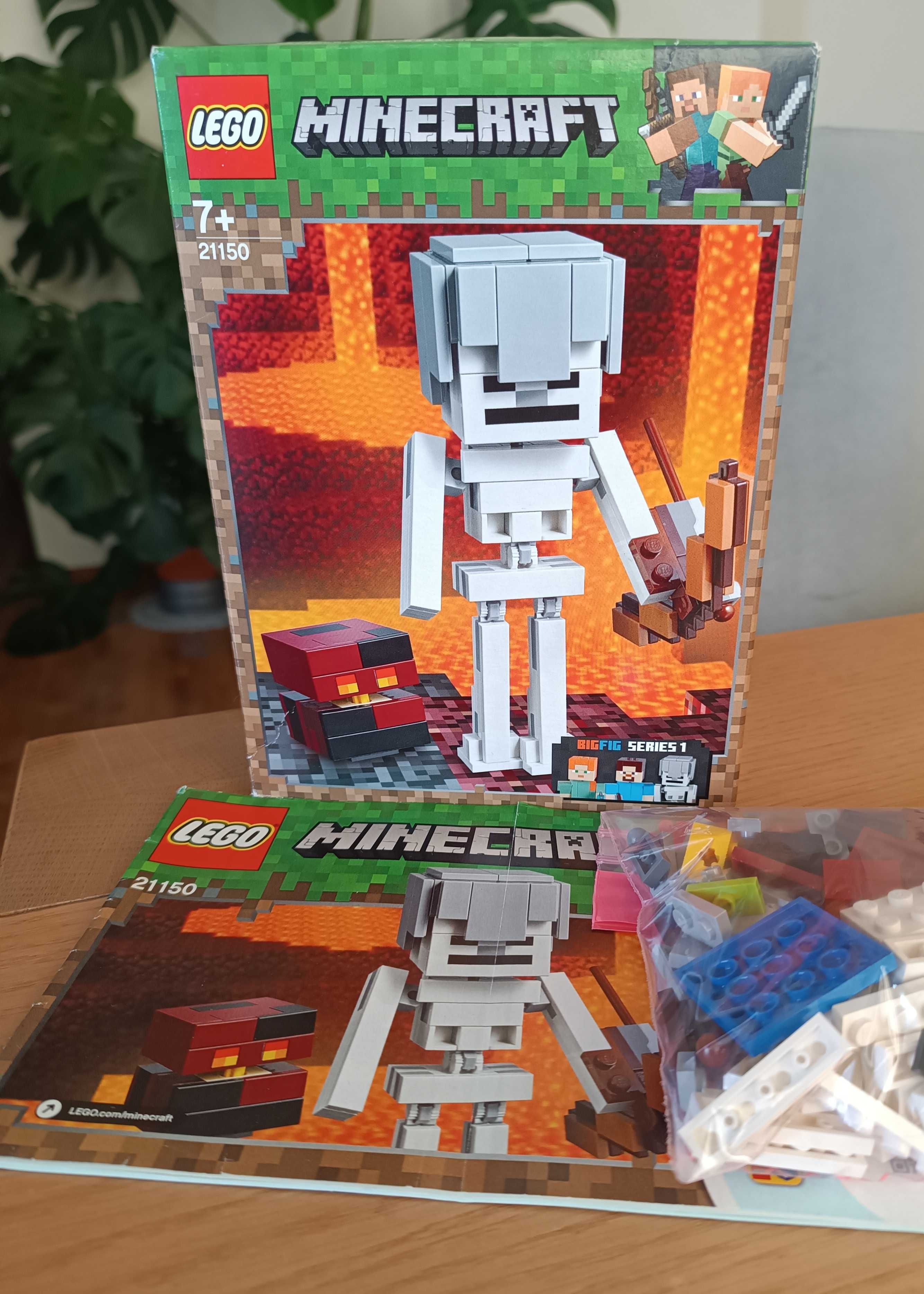 LEGO Minecraft 21150 Szkielet Stan Idealny BigFig Z Kostką Magmy