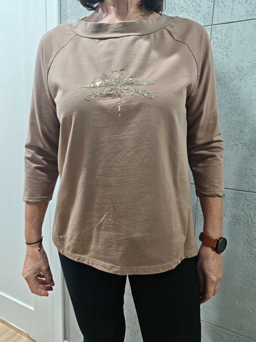 Bluzka z cekinową ważką L/XL