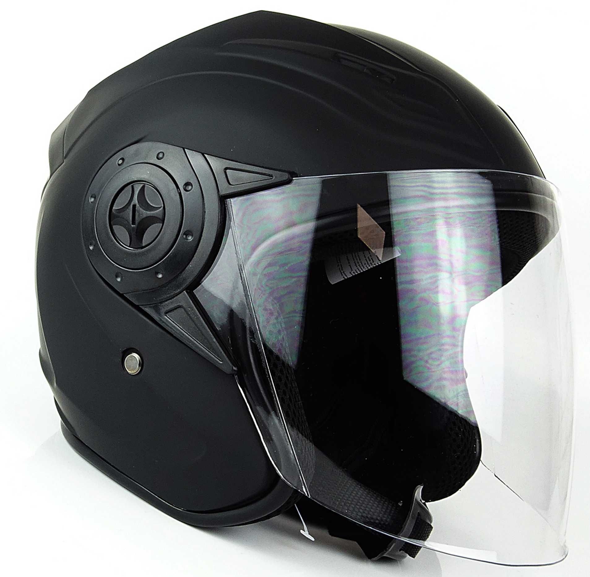 Kask motocyklowy OTWARTY MAT kask na SKUTER CHOPPER S-XXL