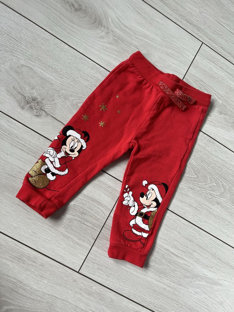 Czerwone spodnie świąteczne dla dziecka 80