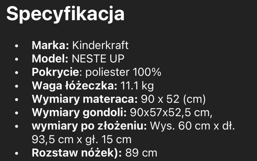 Dostawka Kinderkraft Neste UP