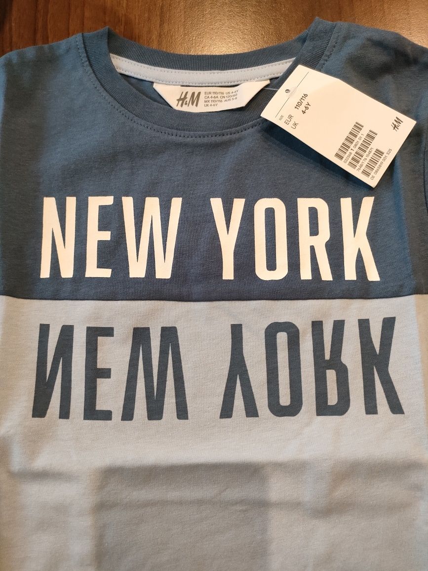H&m, hm, bluzka, bluzeczka, t-shirt, 116, nowa