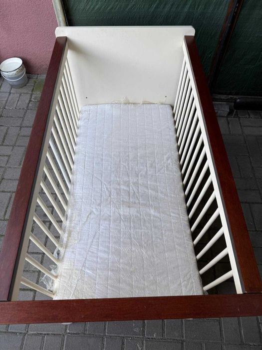 Łóżeczko Niemowlęce (Biało-Brązowe)