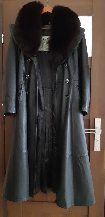 Płaszcz skórzany damski
