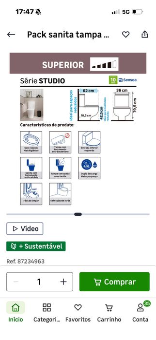 Sanita Sensea Nova sem uso