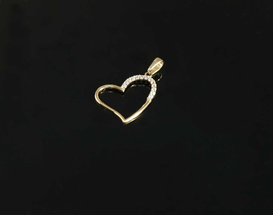 Złoto 585-złota zawieszka Serce